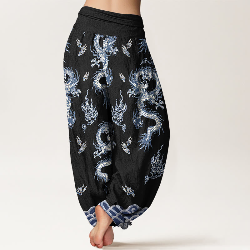 Pure Cotton Cloud Pattern Mindful Harem Pants