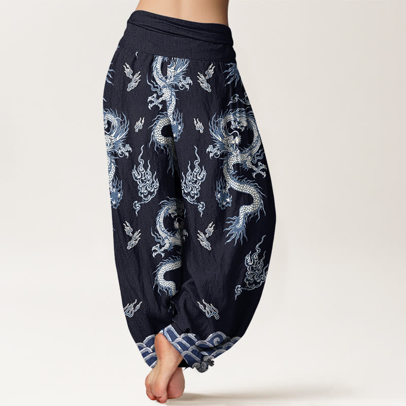 Pure Cotton Cloud Pattern Mindful Harem Pants