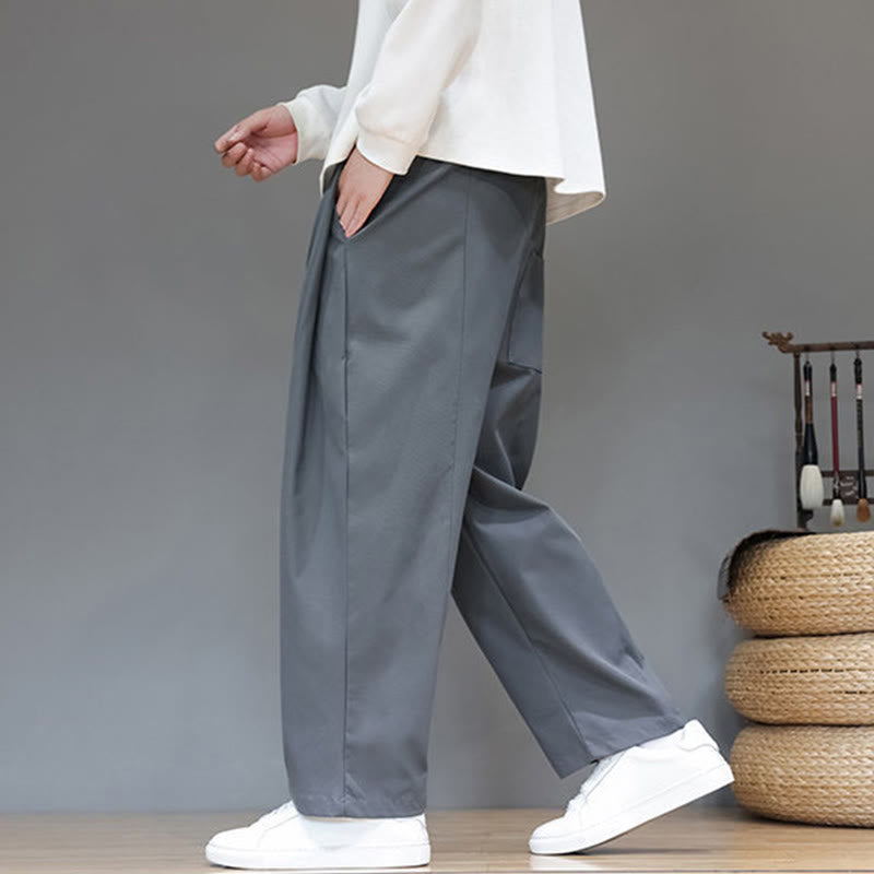 Tactile Straight-Leg Minimalist Meditation Men's Harem Pants