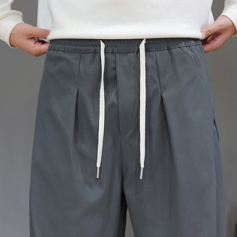 Tactile Straight-Leg Minimalist Meditation Men's Harem Pants