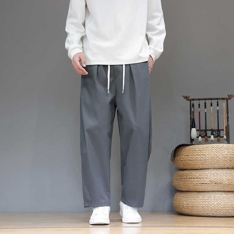 Tactile Straight-Leg Minimalist Meditation Men's Harem Pants