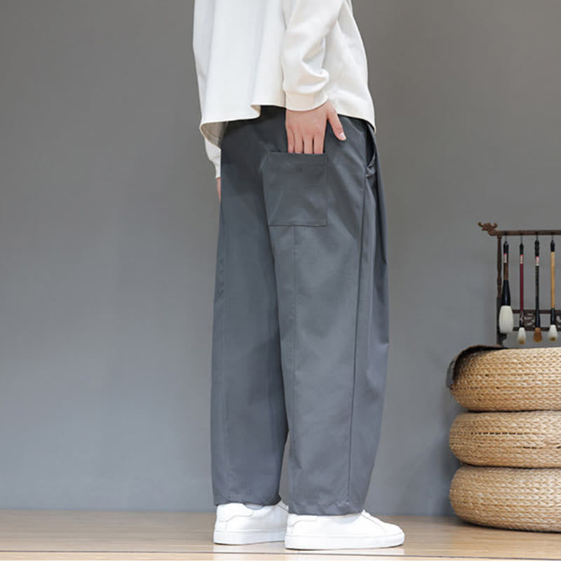 Tactile Straight-Leg Minimalist Meditation Men's Harem Pants