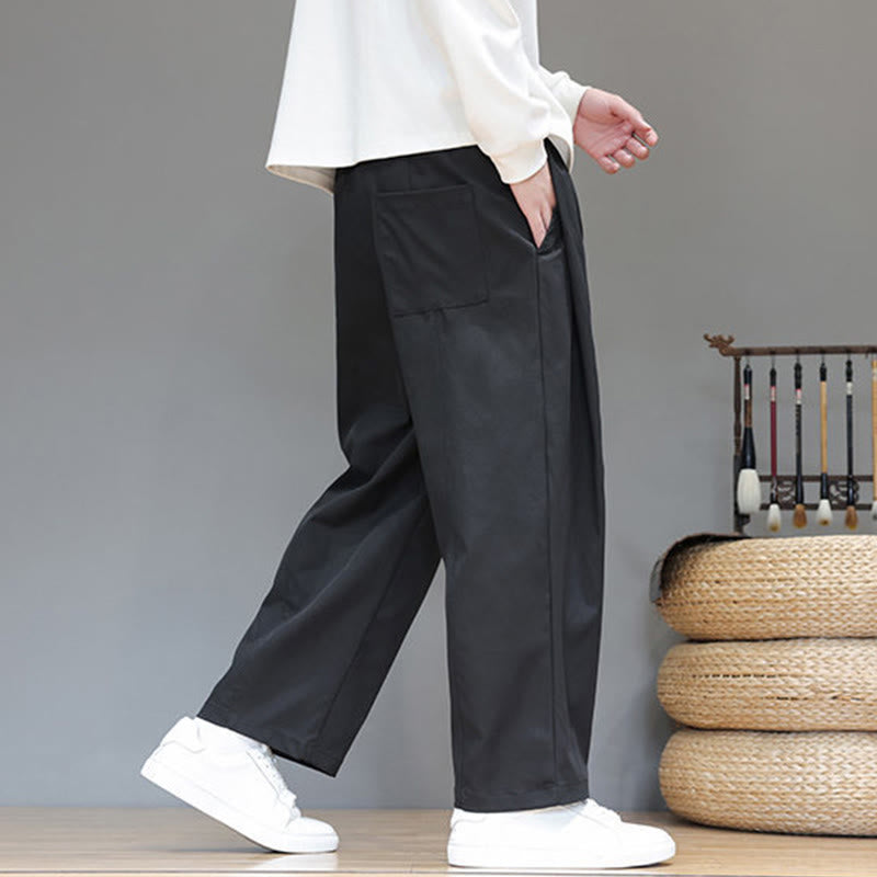 Tactile Straight-Leg Minimalist Meditation Men's Harem Pants