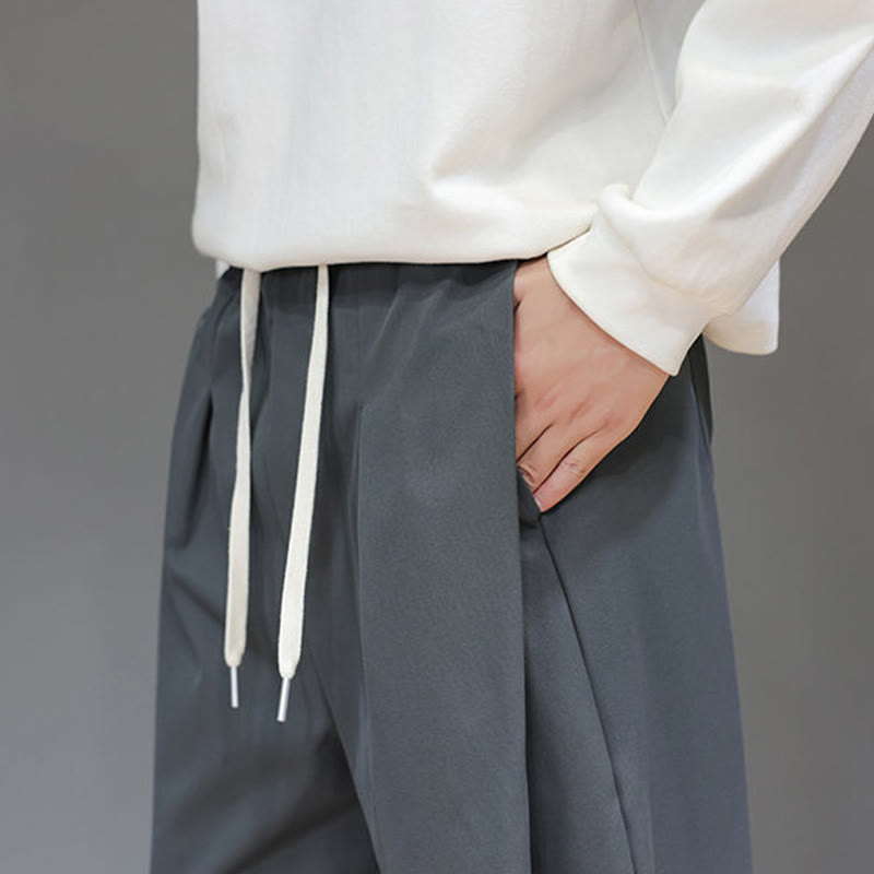 Tactile Straight-Leg Minimalist Meditation Men's Harem Pants