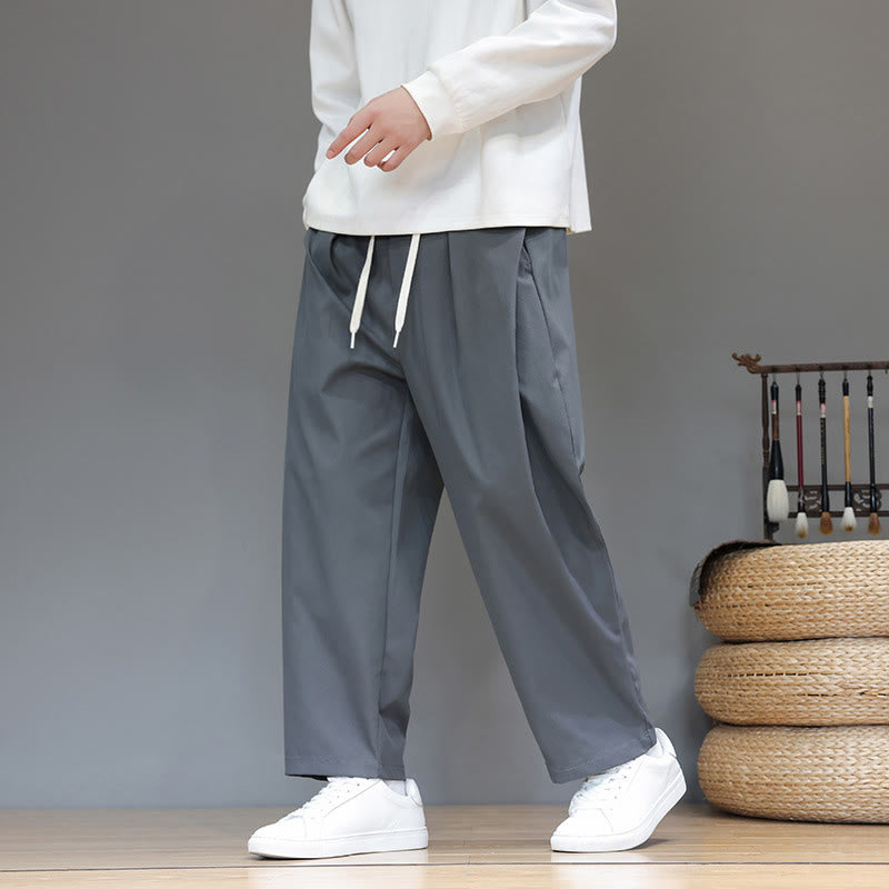 Tactile Straight-Leg Minimalist Meditation Men's Harem Pants