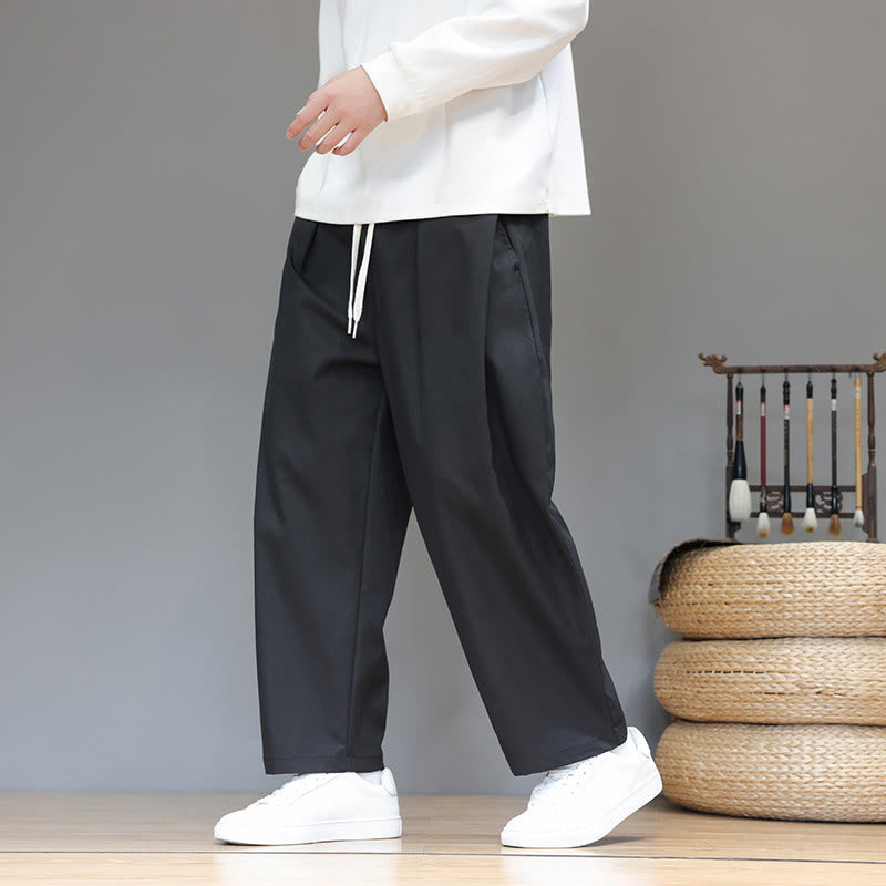 Tactile Straight-Leg Minimalist Meditation Men's Harem Pants