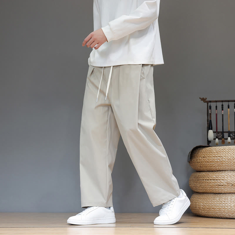 Tactile Straight-Leg Minimalist Meditation Men's Harem Pants