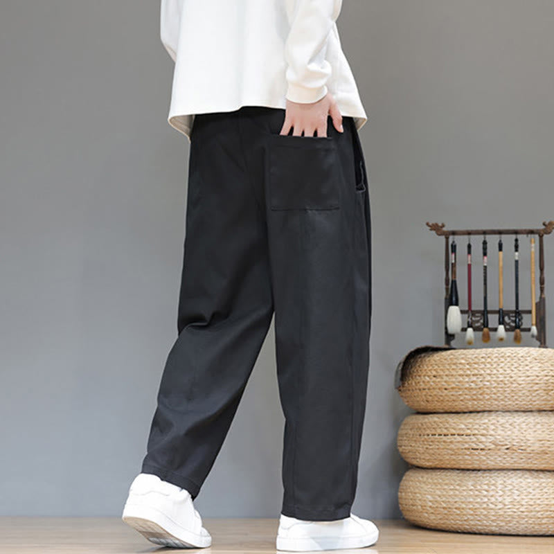 Tactile Straight-Leg Minimalist Meditation Men's Harem Pants