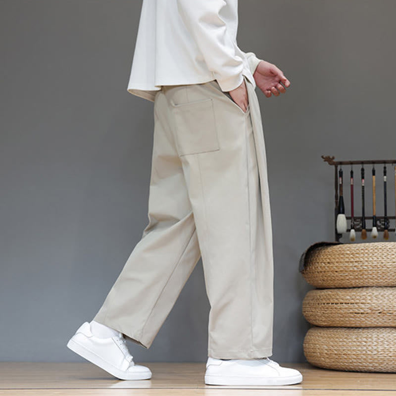 Tactile Straight-Leg Minimalist Meditation Men's Harem Pants