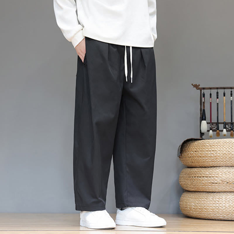 Tactile Straight-Leg Minimalist Meditation Men's Harem Pants