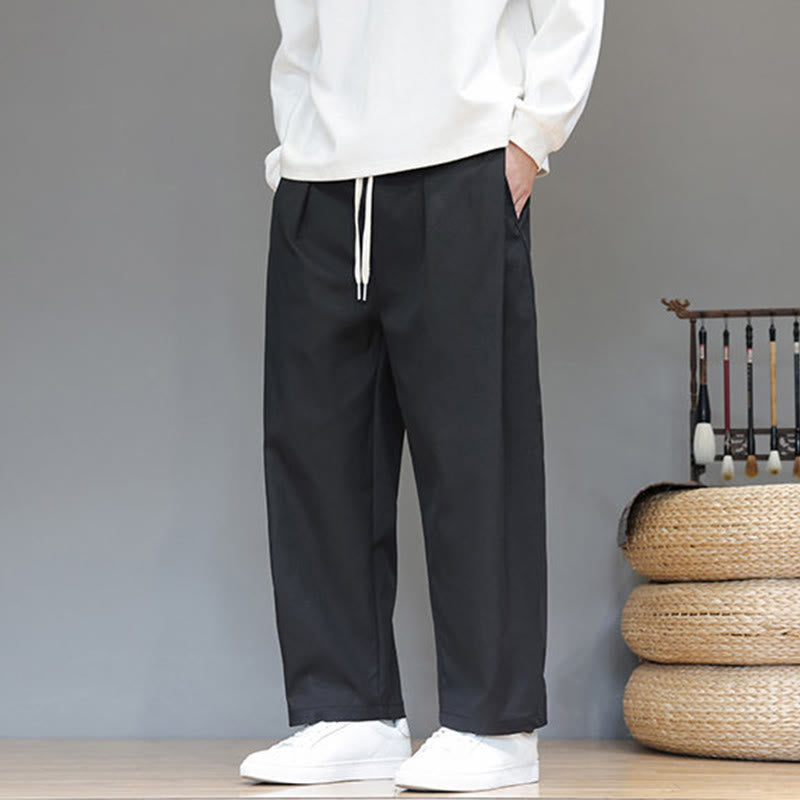 Tactile Straight-Leg Minimalist Meditation Men's Harem Pants