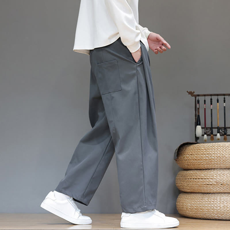 Tactile Straight-Leg Minimalist Meditation Men's Harem Pants