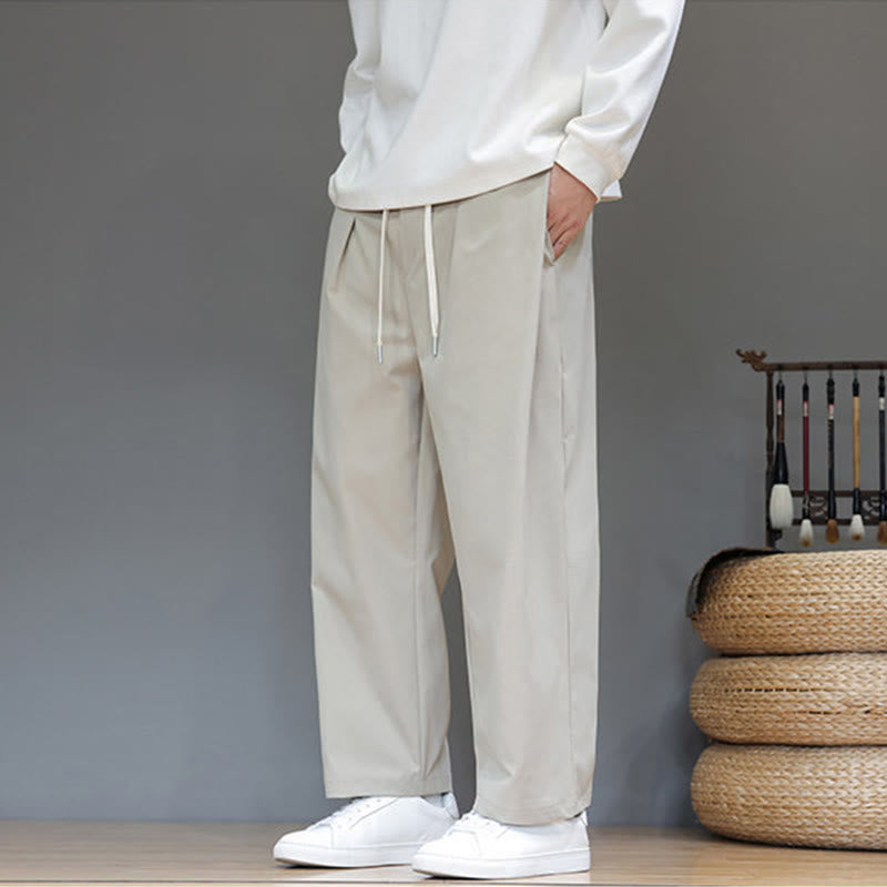 Tactile Straight-Leg Minimalist Meditation Men's Harem Pants