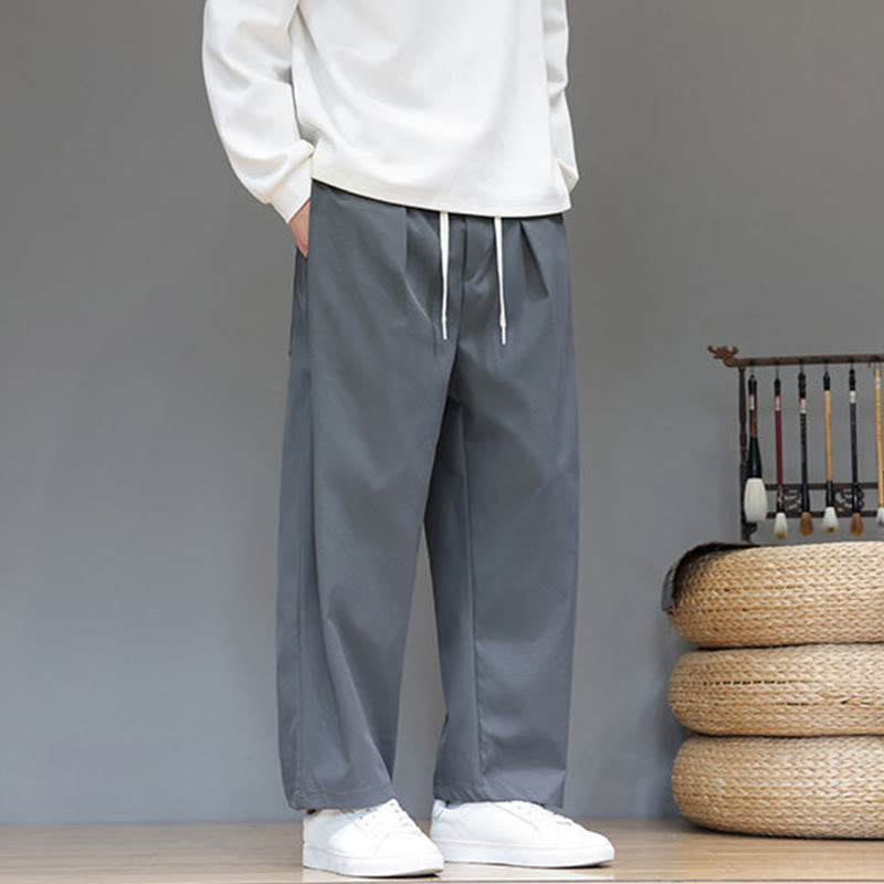 Tactile Straight-Leg Minimalist Meditation Men's Harem Pants