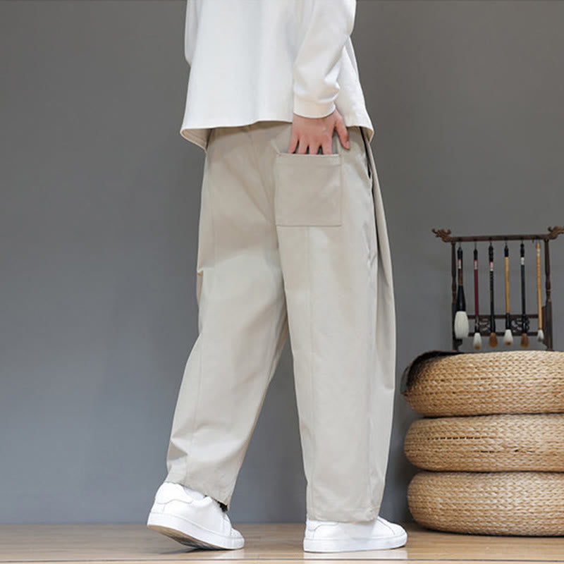 Tactile Straight-Leg Minimalist Meditation Men's Harem Pants