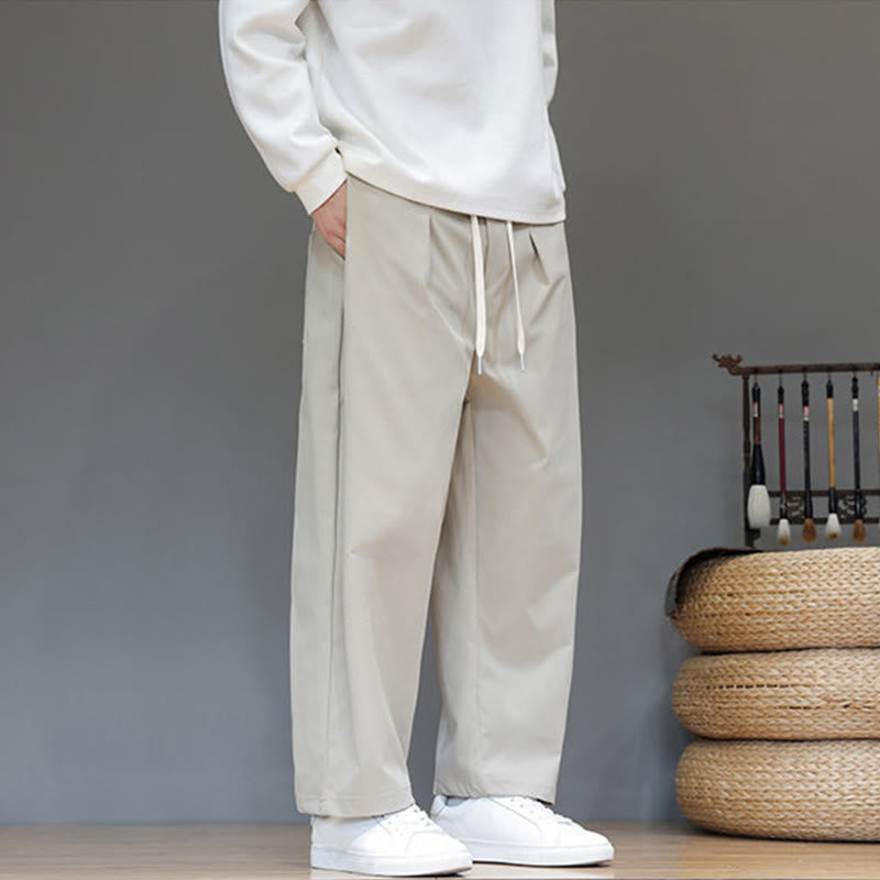 Tactile Straight-Leg Minimalist Meditation Men's Harem Pants