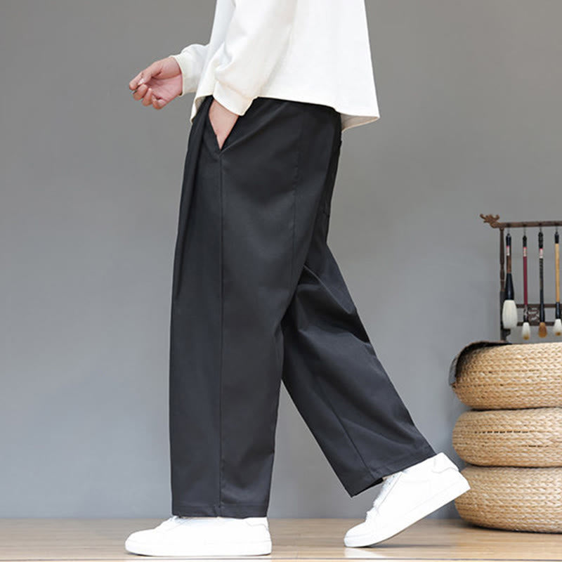 Tactile Straight-Leg Minimalist Meditation Men's Harem Pants