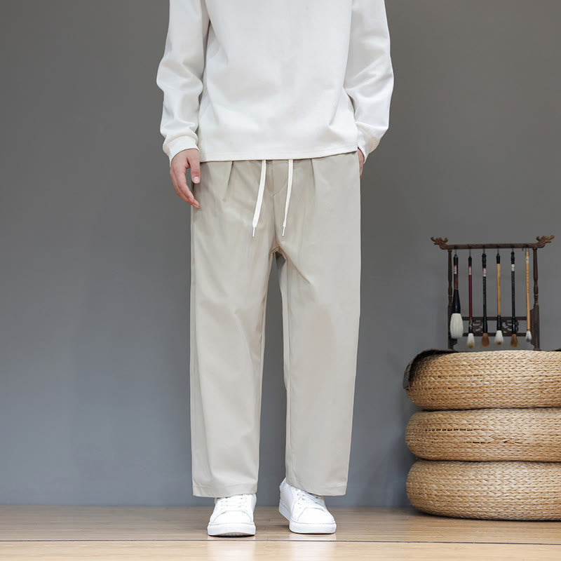 Tactile Straight-Leg Minimalist Meditation Men's Harem Pants