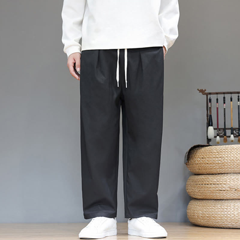 Tactile Straight-Leg Minimalist Meditation Men's Harem Pants