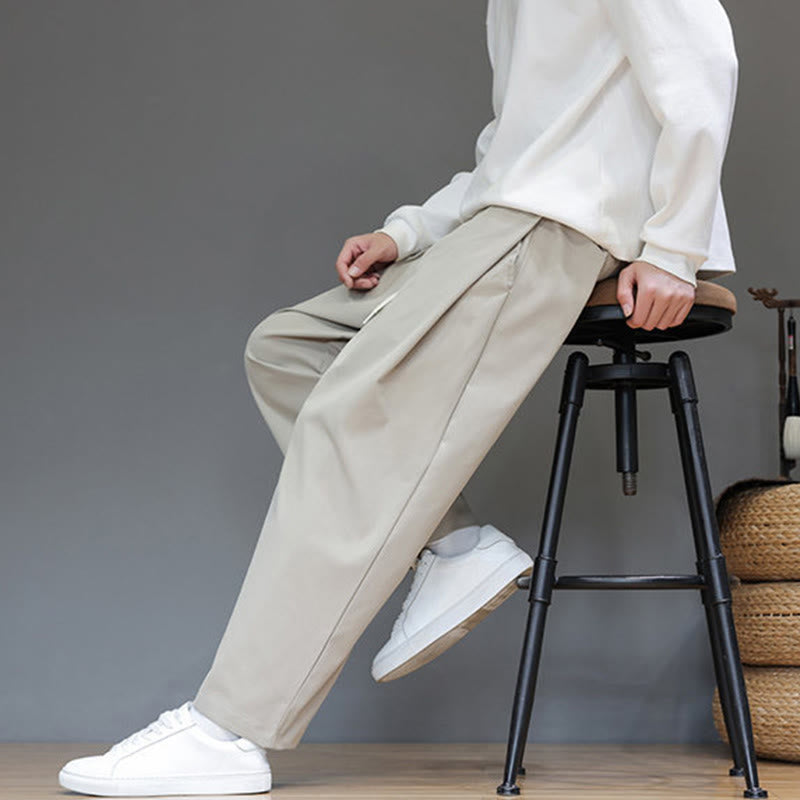 Tactile Straight-Leg Minimalist Meditation Men's Harem Pants