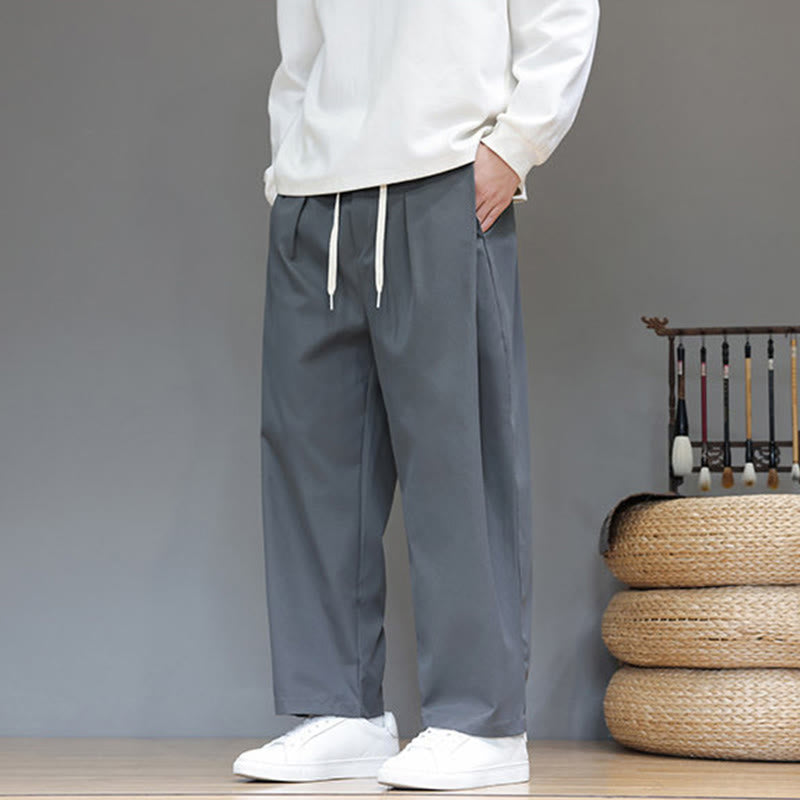 Tactile Straight-Leg Minimalist Meditation Men's Harem Pants