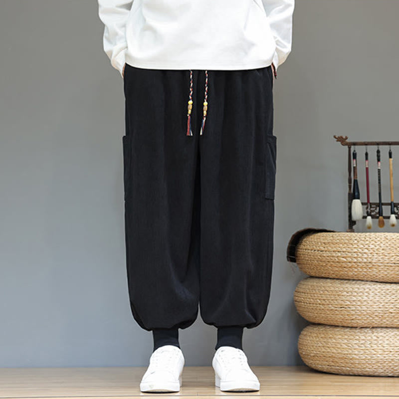 Structured Cotton Tapered Grounding Pants