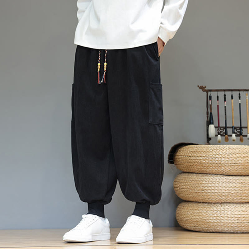 Structured Cotton Tapered Grounding Pants