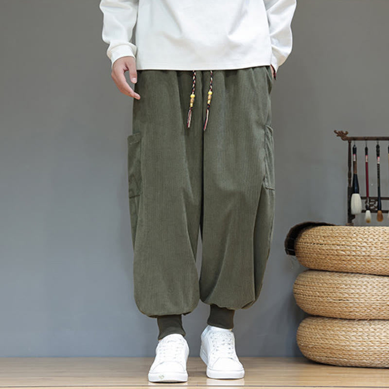 Structured Cotton Tapered Grounding Pants