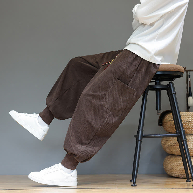 Structured Cotton Tapered Grounding Pants