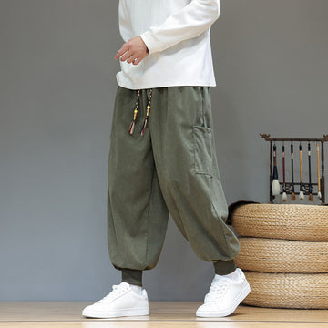 Structured Cotton Tapered Grounding Pants