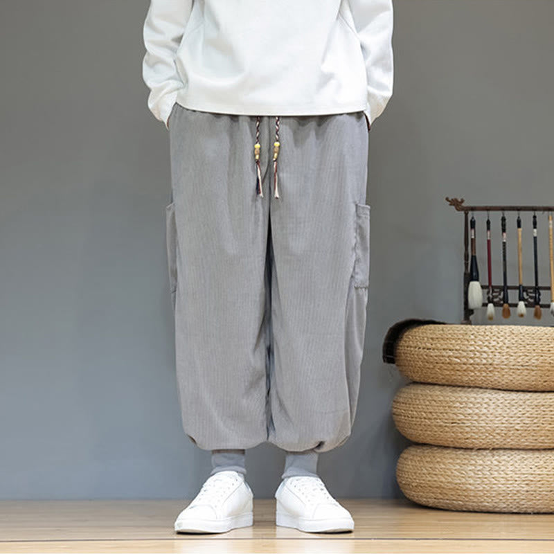 Structured Cotton Tapered Grounding Pants