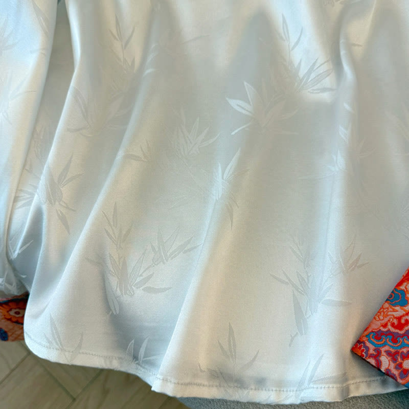 Textured Jacquard Frog-Button Meditation Vest Waistcoat