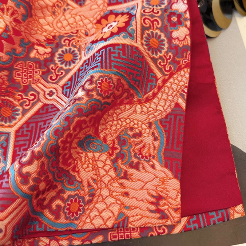 Textured Jacquard Frog-Button Meditation Vest Waistcoat