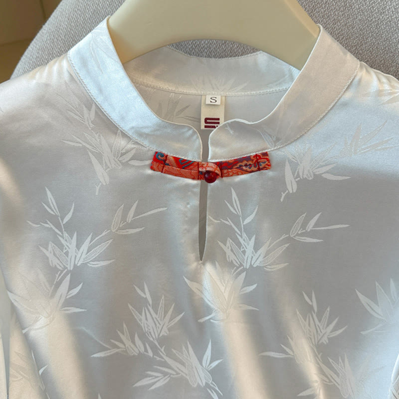 Textured Jacquard Frog-Button Meditation Vest Waistcoat