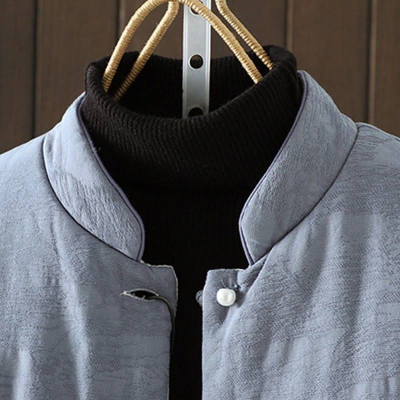 Thick Cotton Blend Frog Button Mindful Layering Jacket