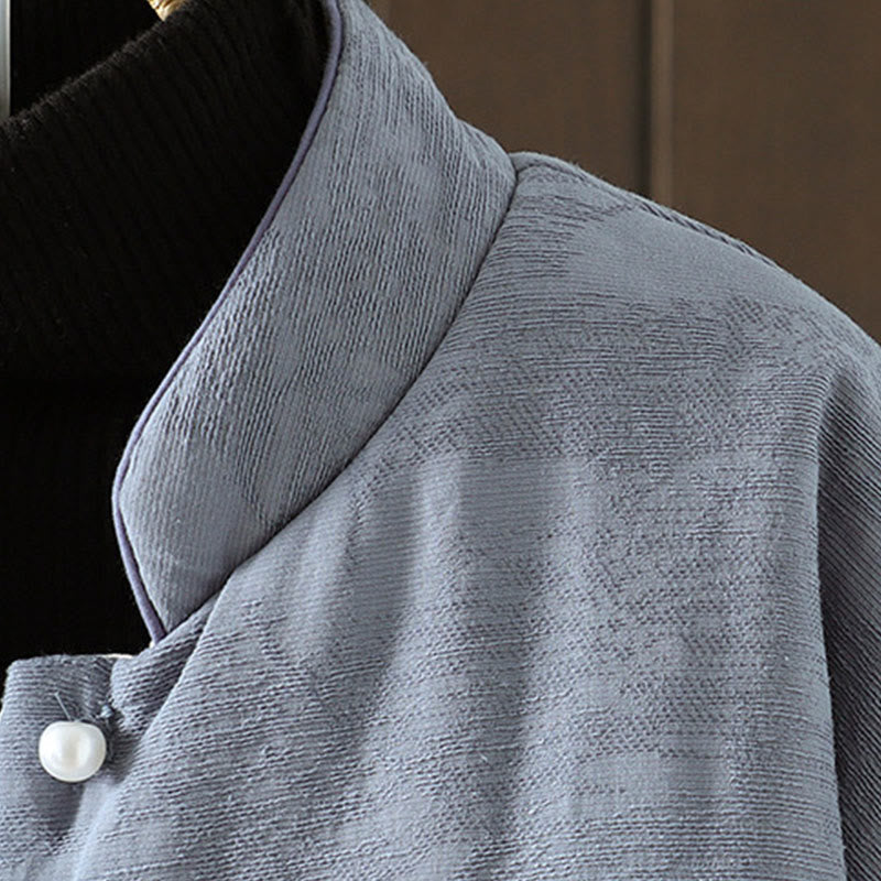 Thick Cotton Blend Frog Button Mindful Layering Jacket