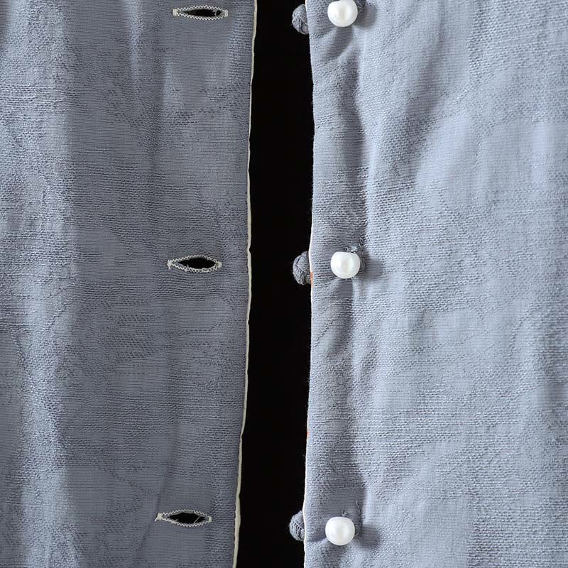 Thick Cotton Blend Frog Button Mindful Layering Jacket
