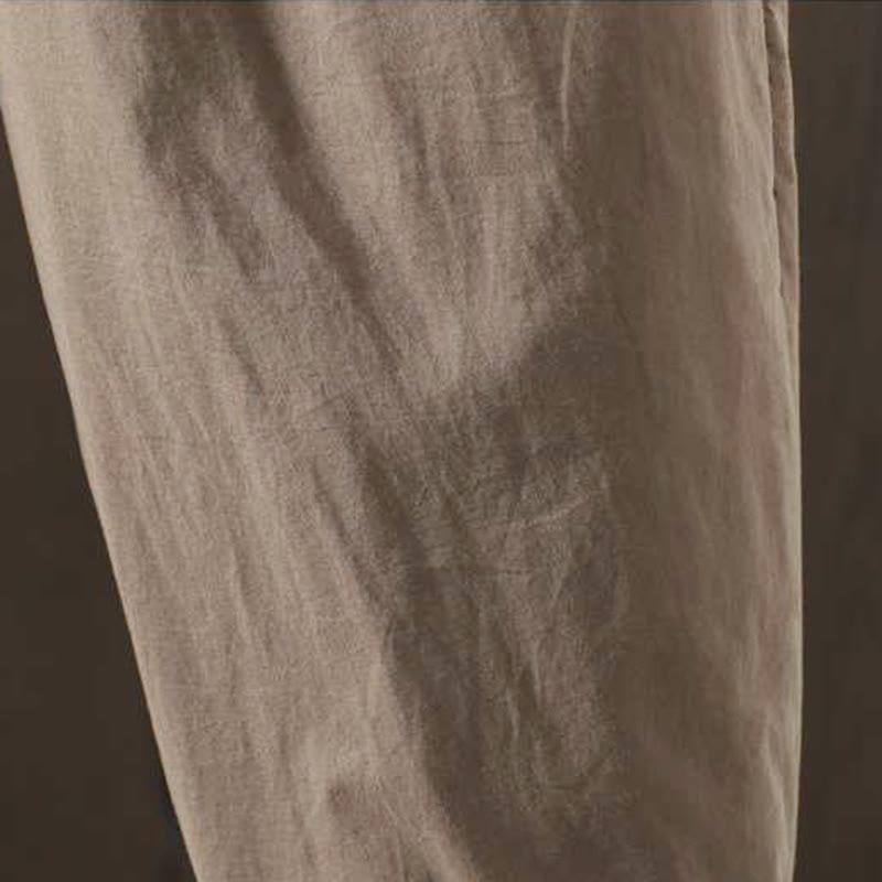 Thermal Fleece-Lined Harem Meditation Pants with Elastic Waist