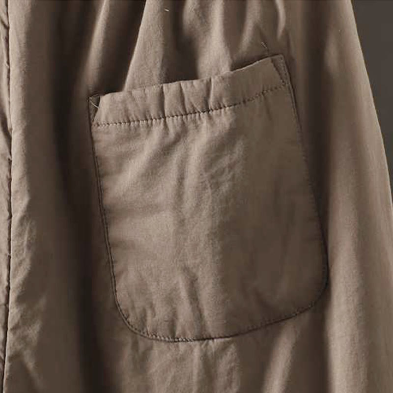 Thermal Fleece-Lined Harem Meditation Pants with Elastic Waist