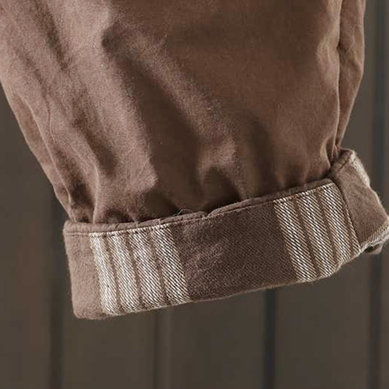 Thermal Fleece-Lined Harem Meditation Pants with Elastic Waist