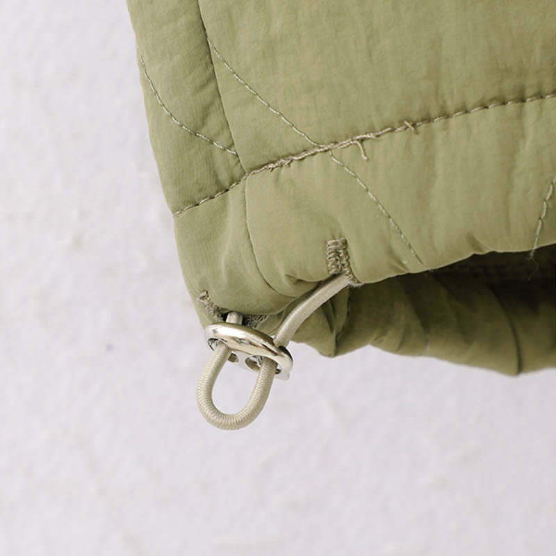 Women's Plain Elastic Cuff Design Drawstring Thermal Thickened Pants With Pockets