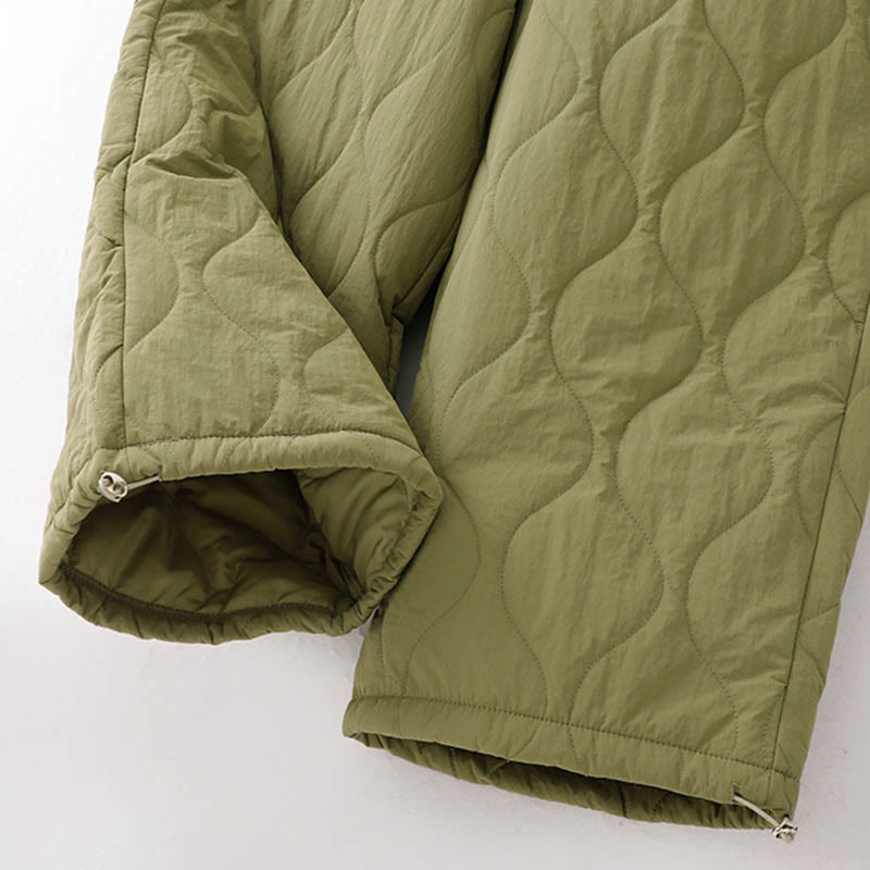 Women's Plain Elastic Cuff Design Drawstring Thermal Thickened Pants With Pockets