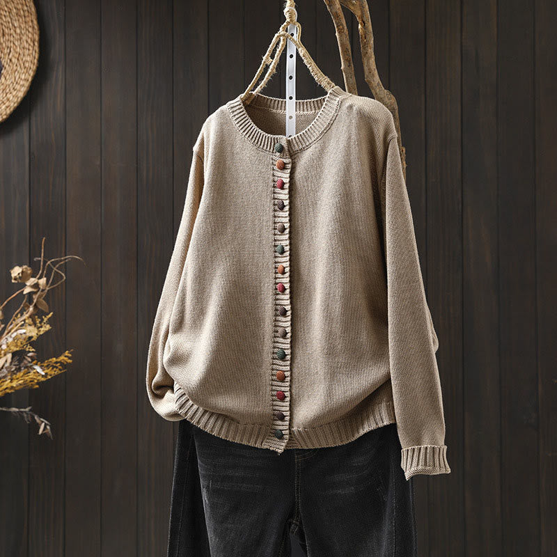 Tactile Knit Crew Neck Mindful Lounge Cardigan