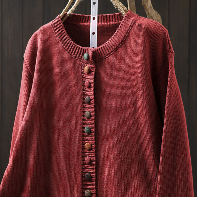 Tactile Knit Crew Neck Mindful Lounge Cardigan
