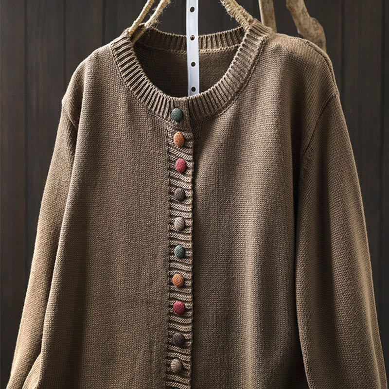 Tactile Knit Crew Neck Mindful Lounge Cardigan