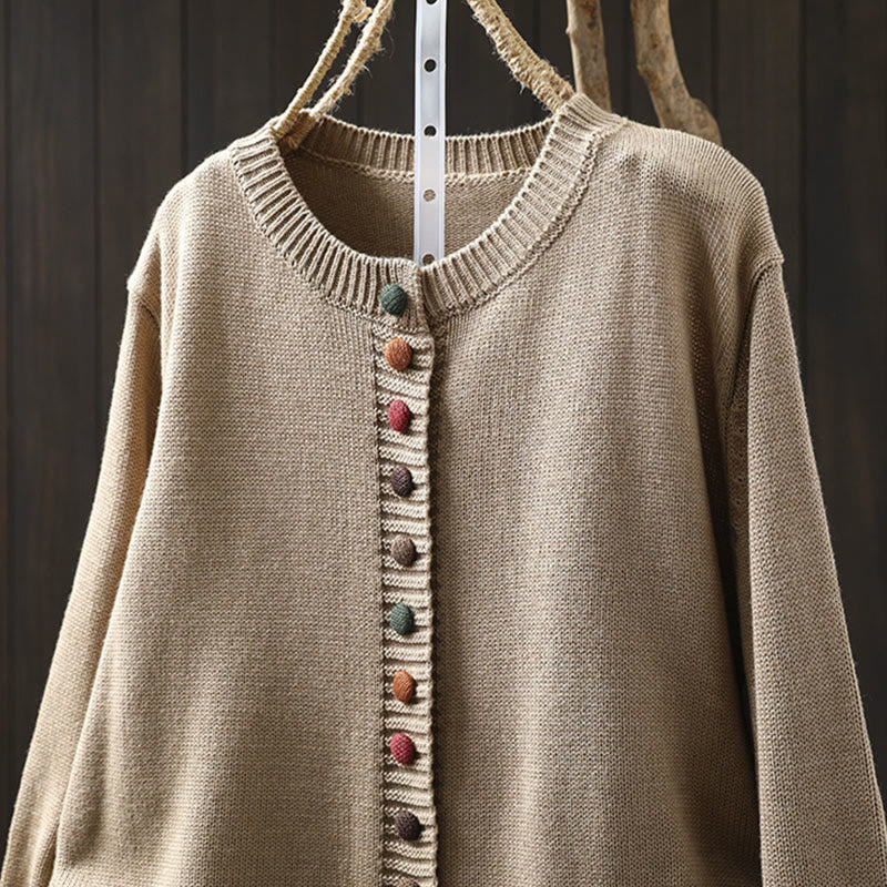 Tactile Knit Crew Neck Mindful Lounge Cardigan