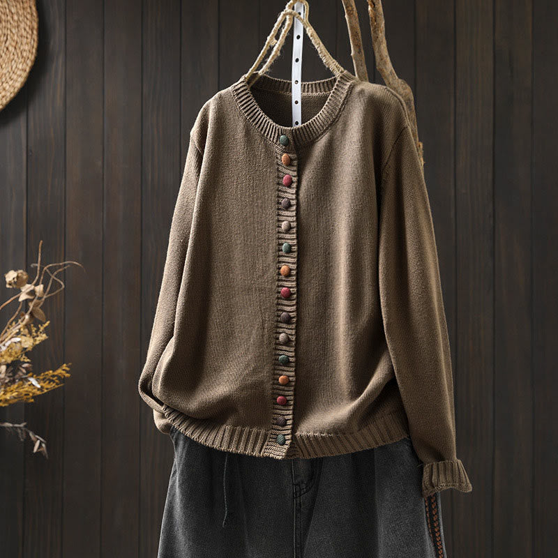 Tactile Knit Crew Neck Mindful Lounge Cardigan