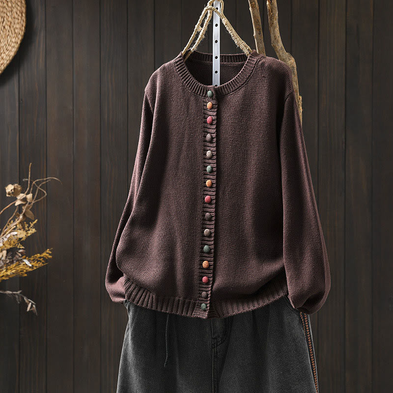 Tactile Knit Crew Neck Mindful Lounge Cardigan