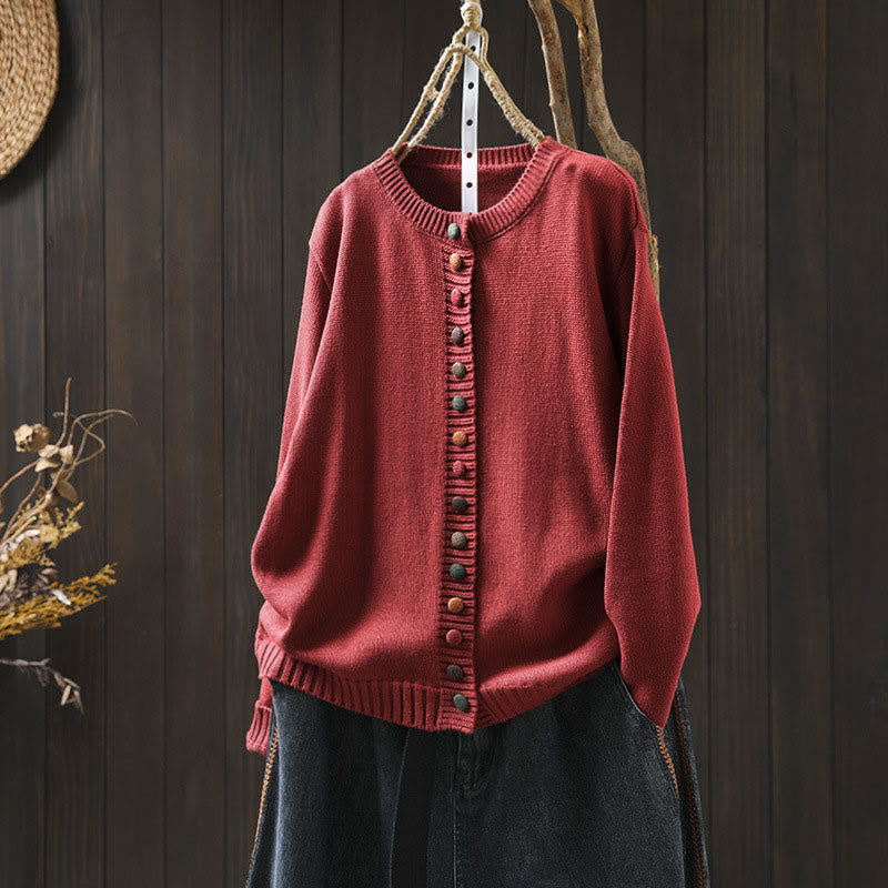 Tactile Knit Crew Neck Mindful Lounge Cardigan