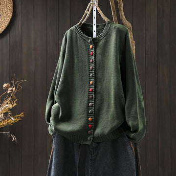 Tactile Knit Crew Neck Mindful Lounge Cardigan